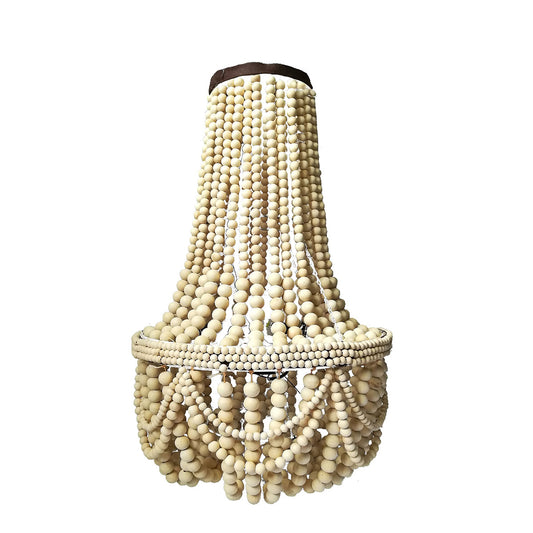 Wood Beaded Chandelier