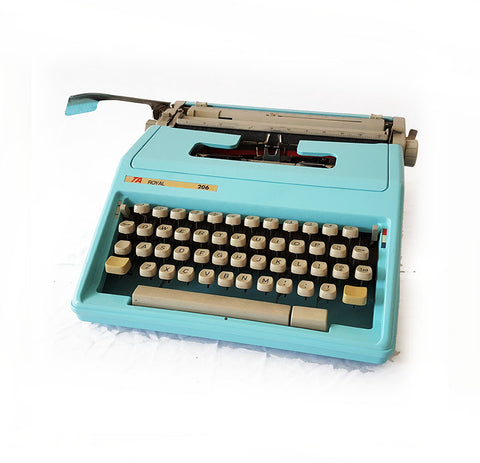 Blue Vintage Typewriter