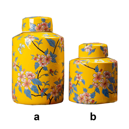 Yellow Porcelain Vase