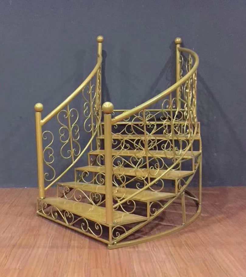 Gold Curved Staircase