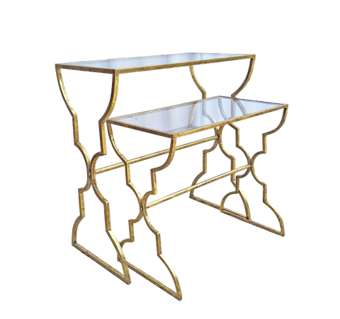 Gold Frame Side Table