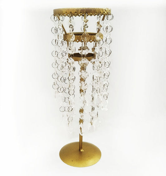 Gold Crystal Candle Stand