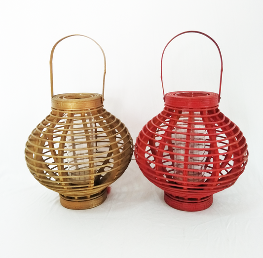 Wooden Round Lantern