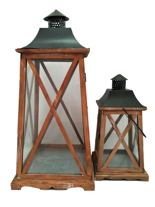 Wooden Frame Lantern