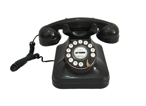 Black Old-School Telephone