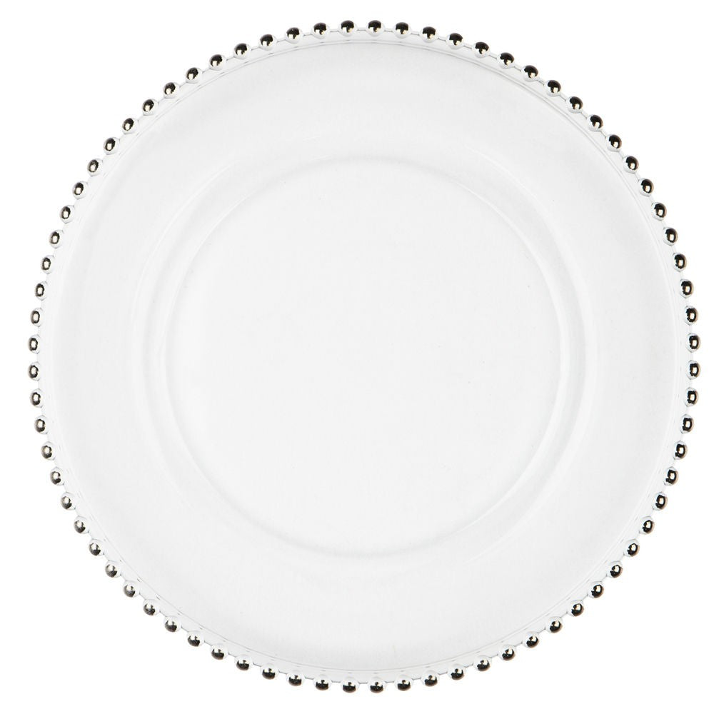 Silver Beaded Charger Plate