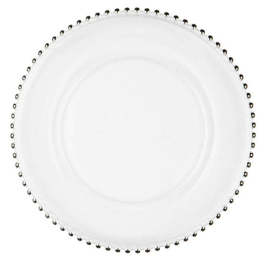 Silver Beaded Charger Plate