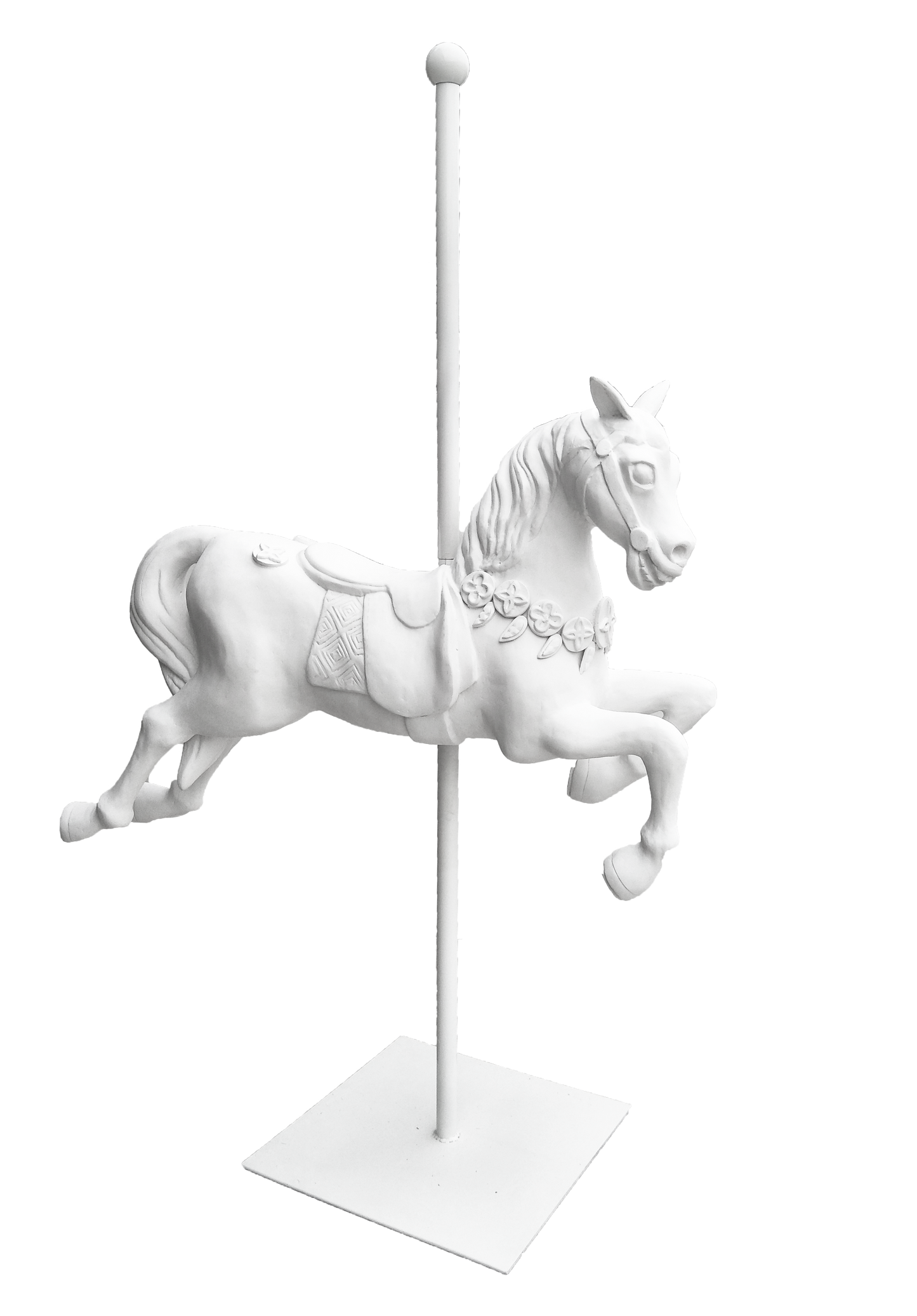 White Carousel Horse