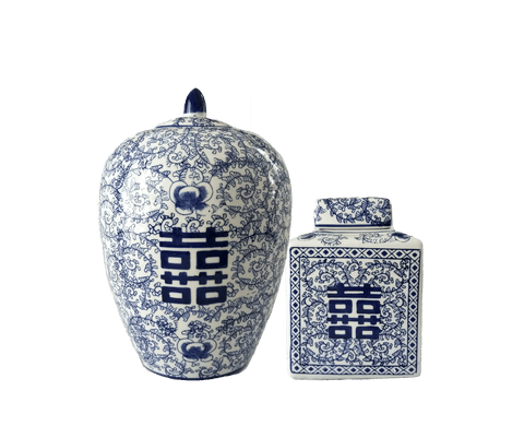 Blue Wedding Porcelain Vase