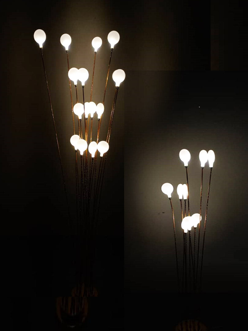 Gold Flower Tree Floor Light