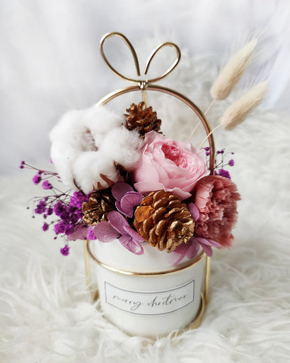 Jolly Christmas Gold White Jar
