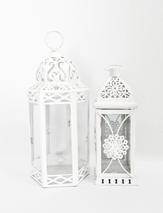 White Moroccan Lantern