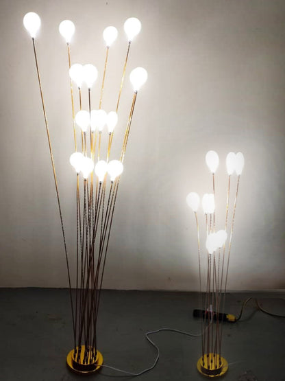 Gold Flower Tree Floor Light