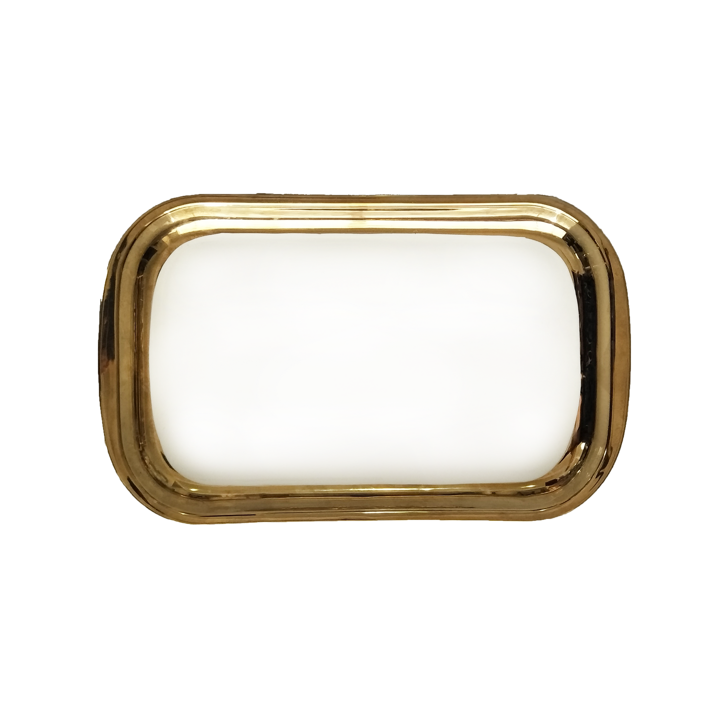 Gold Trim Rectangle Plate