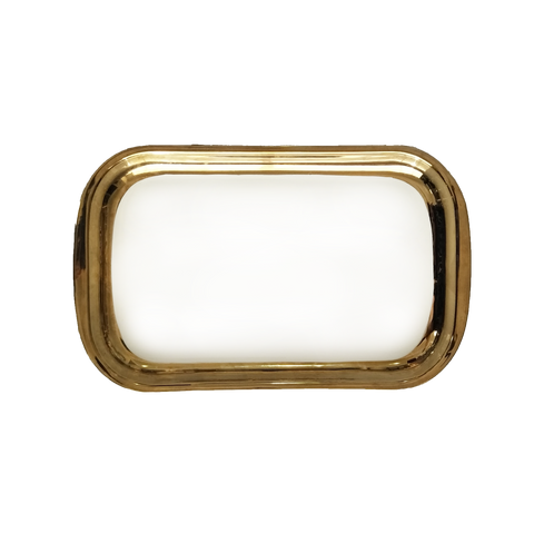 Gold Trim Rectangle Plate
