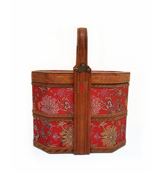 Red Patterned Basket