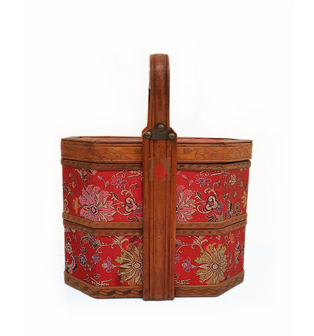 Red Patterned Basket