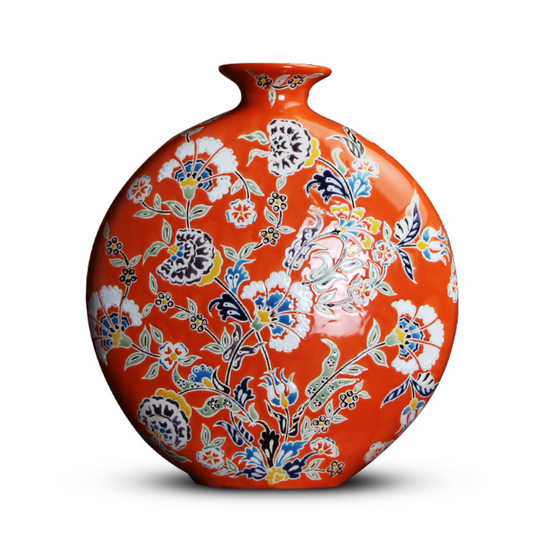 Red Porcelain Vase