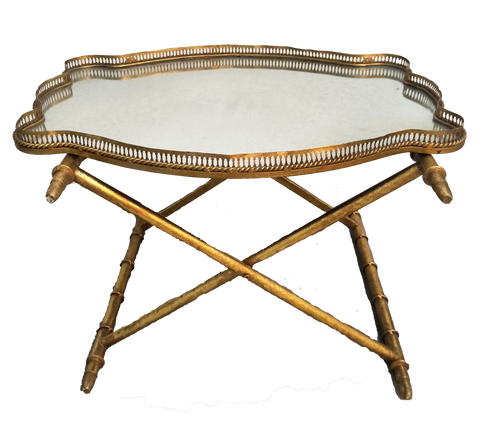 Gold Low Mirror Table