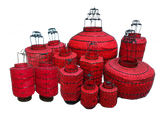 Red Wire Mesh Lanterns